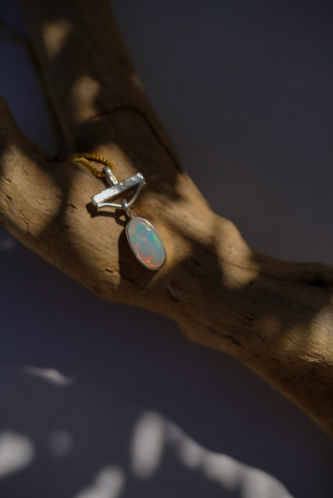 Faceted Ethiopian Opal Necklace