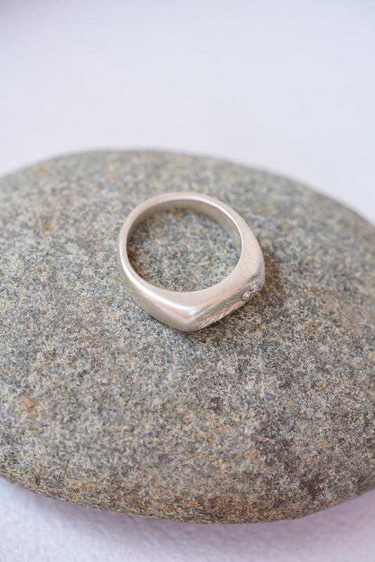 Engraved Diamond Ring- Size 6.25