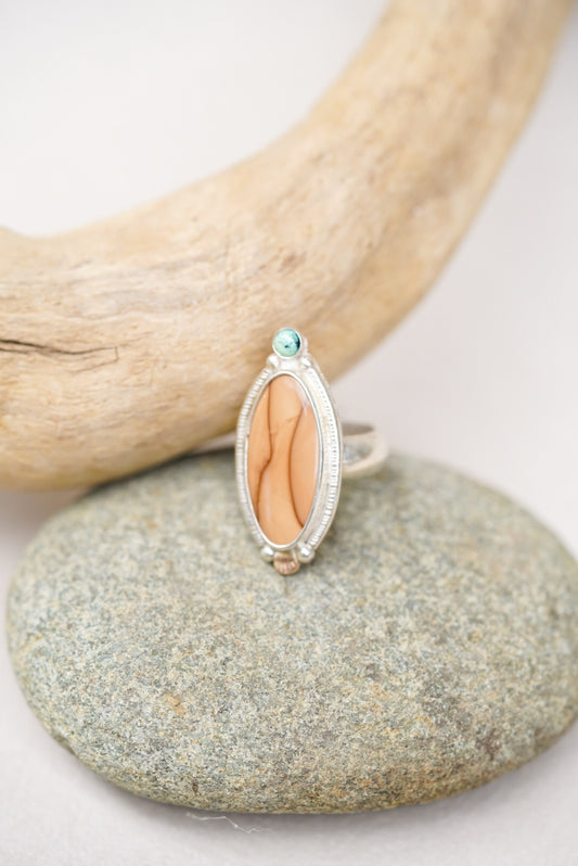 Bruneau Jasper + Variscite Ring - Size 6.5