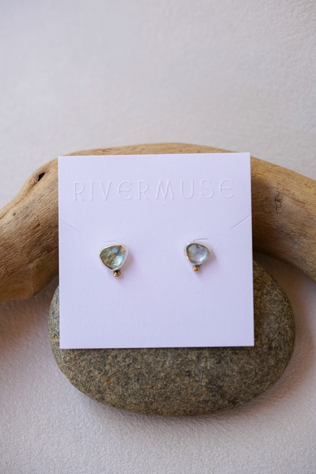 Aquamarine + Turquoise Post Earrings