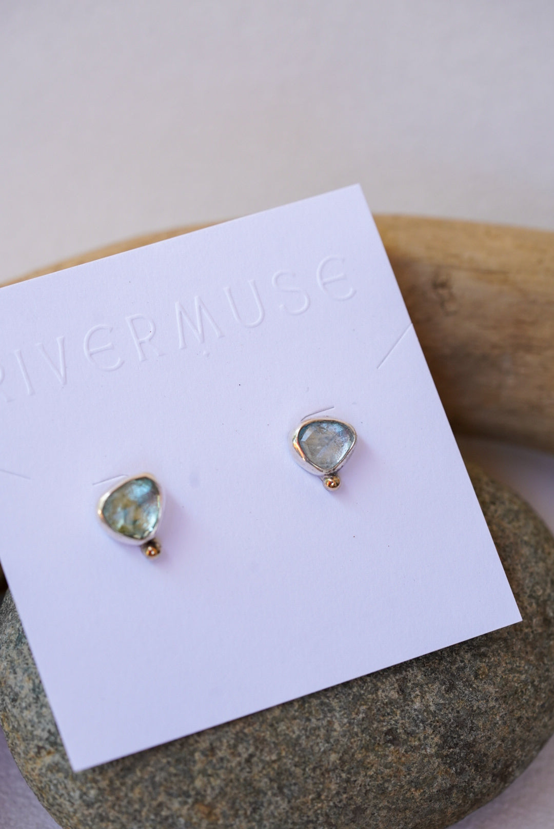 Aquamarine + Turquoise Post Earrings