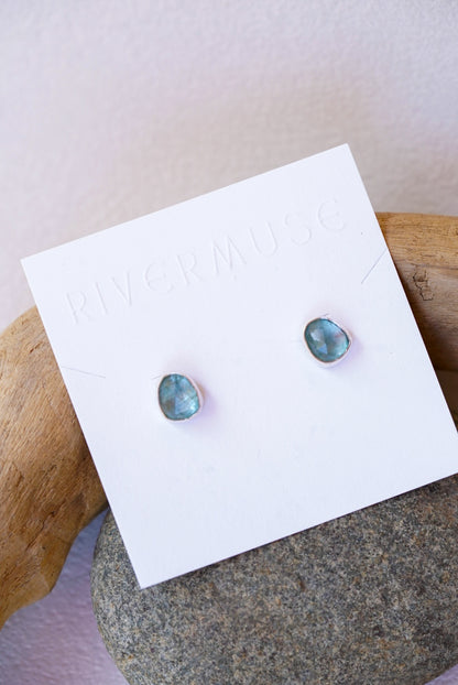 Aquamarine + Turquoise Post Earrings