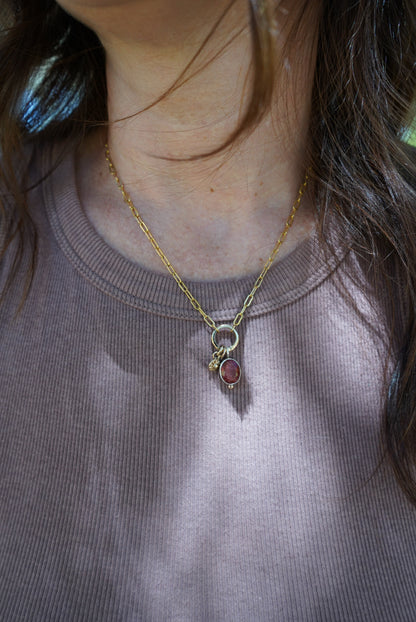 Sunstone + Sun + Diamond Necklace