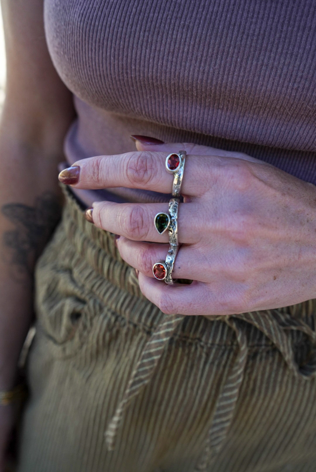 Riverbed Relic Ring/Sunstone - Size 6