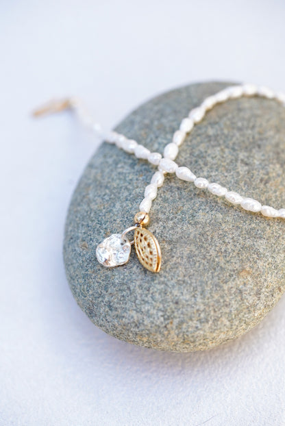 Pearl + Nereid's Tear Anklet
