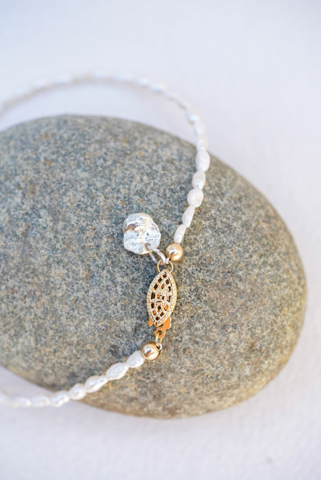 Pearl + Nereid's Tear Anklet