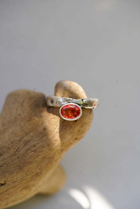 Riverbed Relic Ring/Sunstone - Size 6