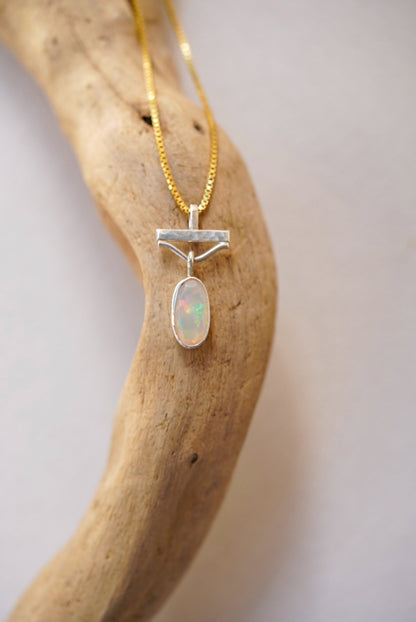 Faceted Ethiopian Opal Necklace